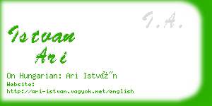 istvan ari business card